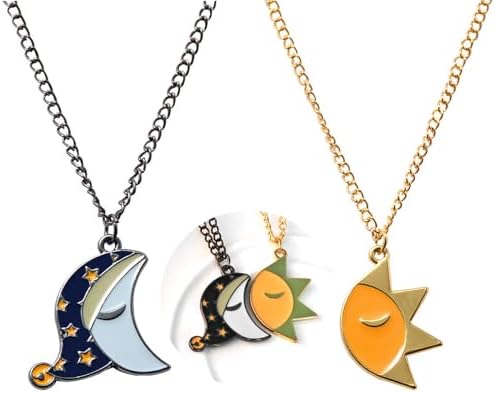SONGCHANGJEWELRY Moon and Sun Necklaces Pins - Halloween